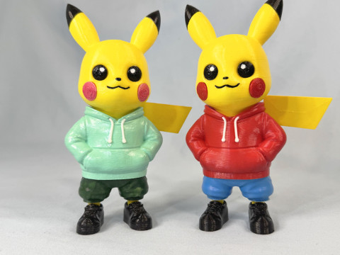 Urban Pikachu Multi-coloredMultipart - 3MF 3D Baskı Modeli