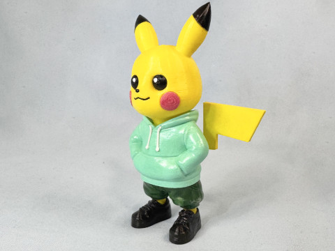 Urban Pikachu Multi-coloredMultipart - 3MF 3D Baskı Modeli
