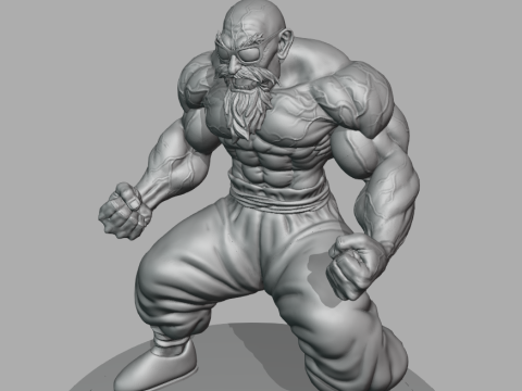 Master Roshi Full Power - Dragon Ball 3D print model 3D Print Model