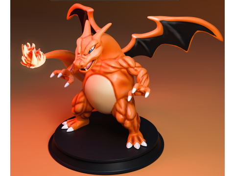 Pokemon Charizard - 3D print model 3D प्रिंट मॉडल