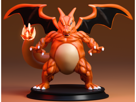 Pokemon Charizard - 3D print model 3D 프린트 모델