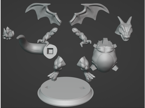 Pokemon Charizard - 3D print model 3D 프린트 모델