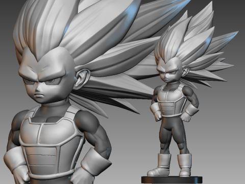 Vegeta Daima Super Saiyan 3 3D Print model 3D Print Model