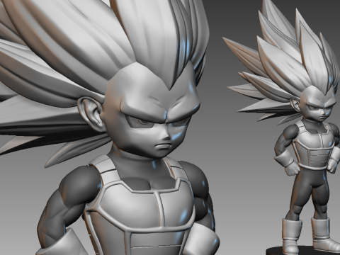 Vegeta Daima Super Saiyan 3 3D Print model 3D Print Model