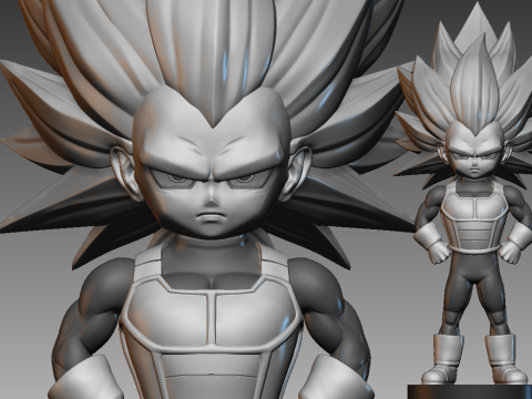 Vegeta Daima Super Saiyan 3 3D Print model 3D Print Model