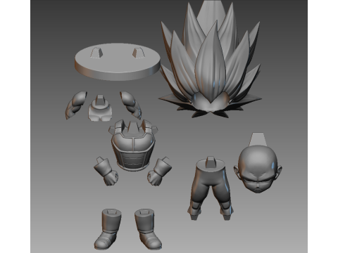 Vegeta Daima Super Saiyan 3 3D Print model 3D Print Model