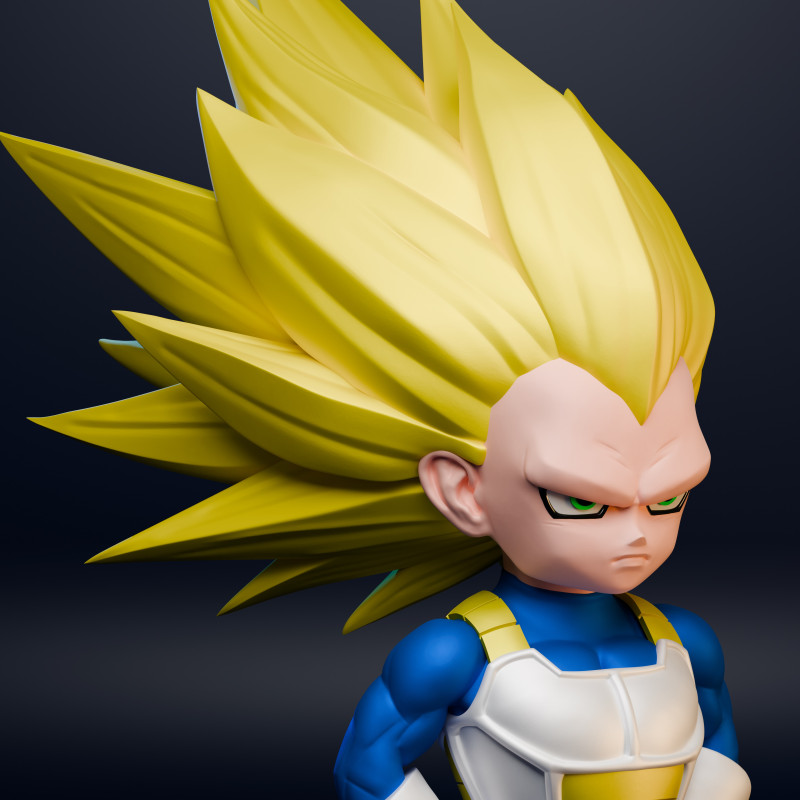 Vegeta Daima Super Saiyan 3 3D Print model 3D Print Model .c4d .max .obj .3ds .fbx .stl .blend 