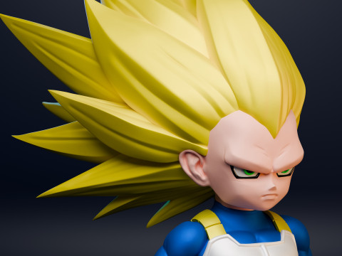 Vegeta Daima Super Saiyan 3 3D Print model 3D Print Model