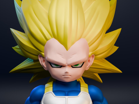 Vegeta Daima Super Saiyan 3 3D Print model 3D Print Model