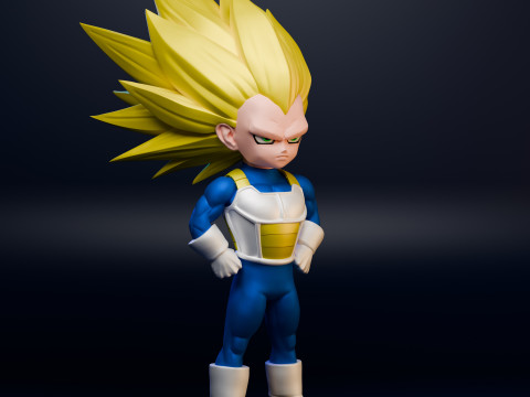 Vegeta Daima Super Saiyan 3 3D Print model 3D Print Model