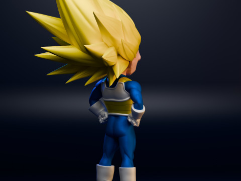 Vegeta Daima Super Saiyan 3 3D Print model 3D Print Model