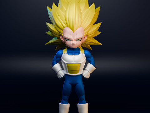 Vegeta Daima Super Saiyan 3 3D Print model 3D Print Model