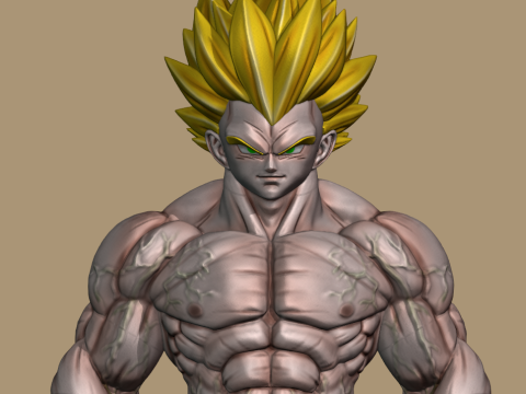 Super Vegeta Modelo de Impressão 3D