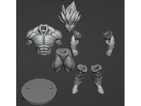 Super Vegeta Modello di stampa 3D