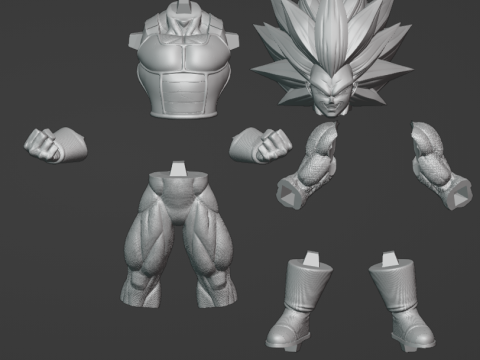 Vegeta SSJ3 adult - Dragon ball Daima Model do druku 3D