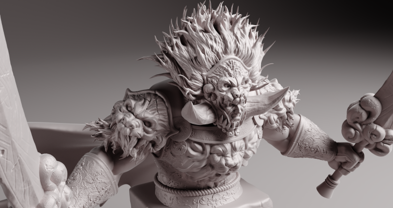Starscourge Radahn bust 3D Print 3D 打印模型 .c4d .max .obj .3ds .fbx .stl .blend