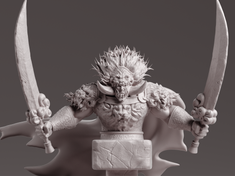 Starscourge Radahn bust 3D Print 3D 打印模型