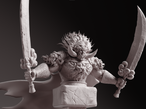 Starscourge Radahn bust 3D Print 3D 打印模型
