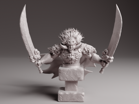 Starscourge Radahn bust 3D Print 3D 打印模型