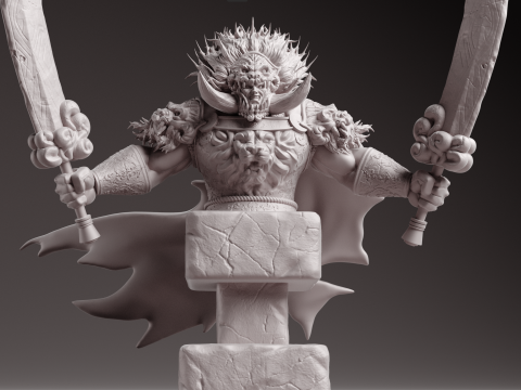 Starscourge Radahn bust 3D Print 3D 打印模型