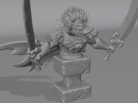 Starscourge Radahn bust 3D Print 3D 打印模型