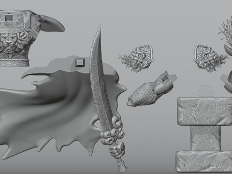Starscourge Radahn bust 3D Print 3D 打印模型