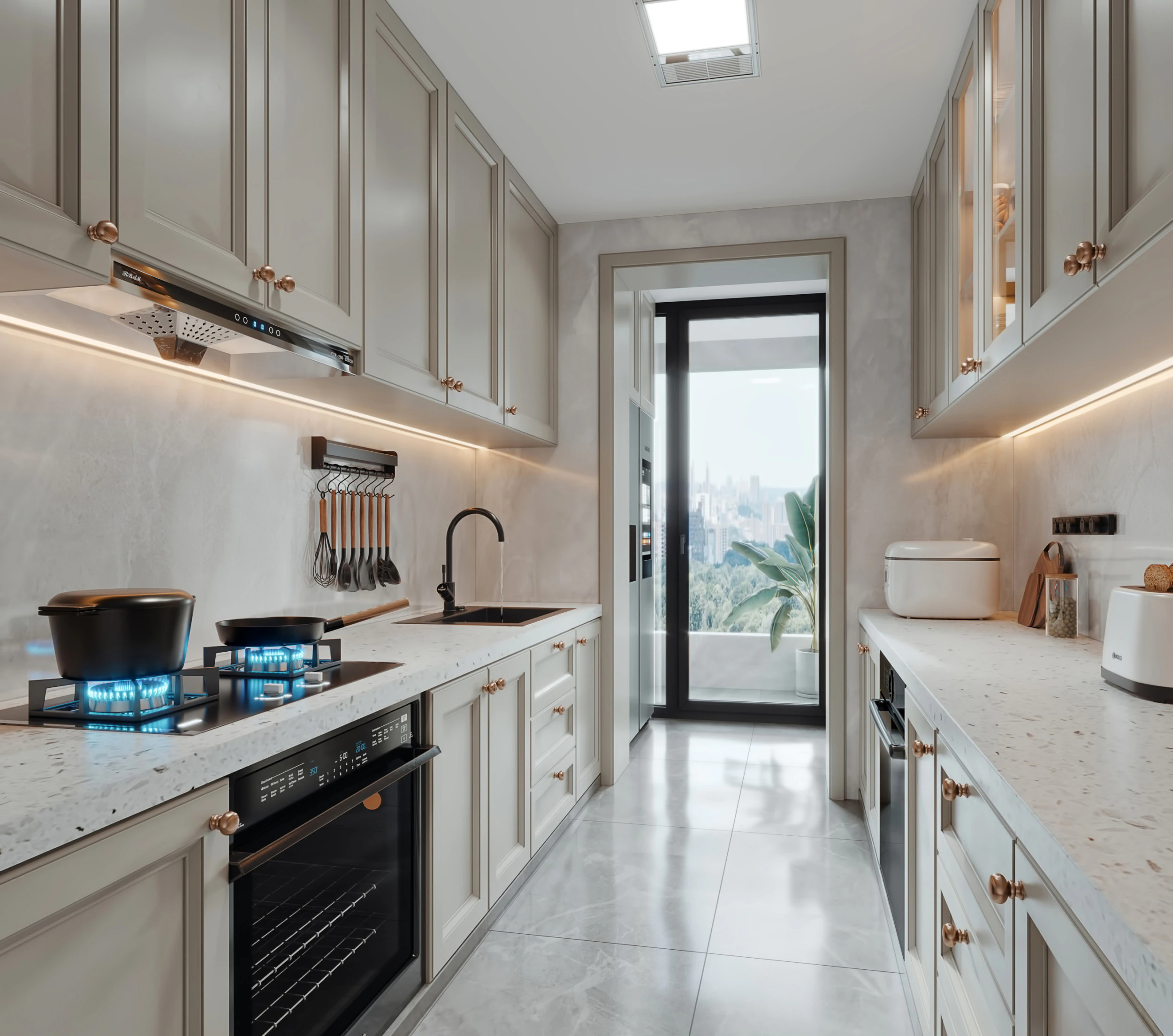 Modern Kitchen1 3D Model .c4d .max .obj .3ds .fbx .stl .blend 