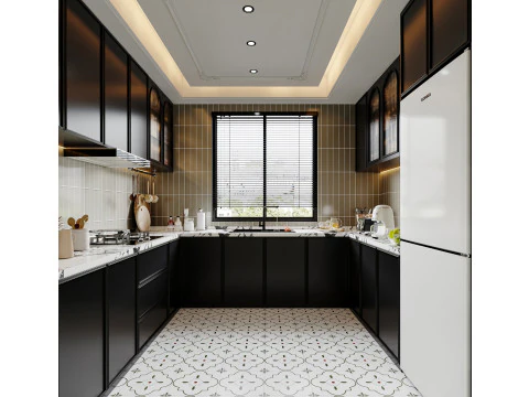 现代厨房3 3D 模型