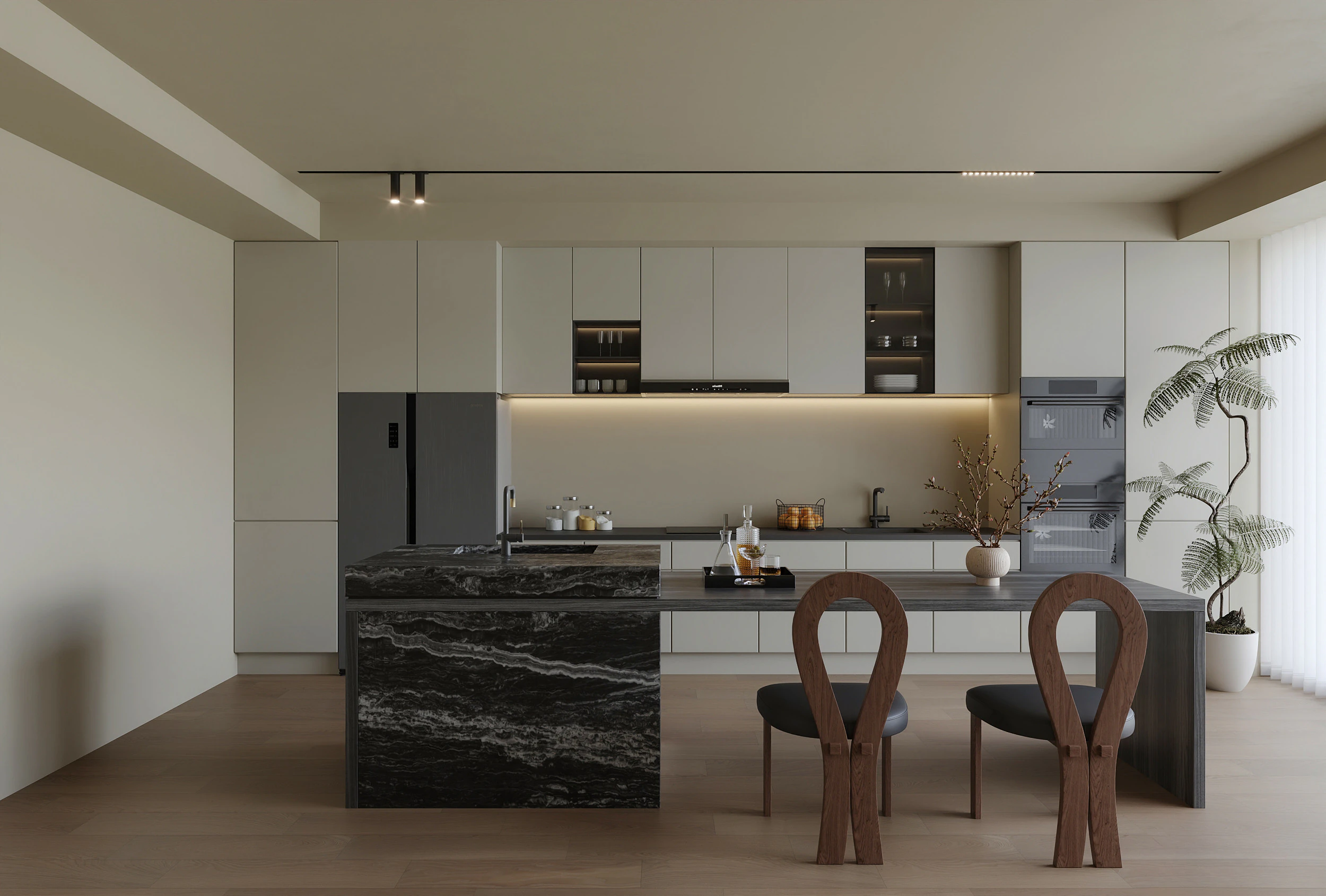 Modern Kitchen13 3D Model .c4d .max .obj .3ds .fbx .stl .blend 