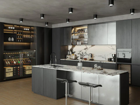 Cozinha Moderna14 Modelo 3D