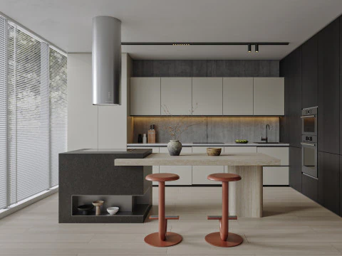 모던 키친23 3D 모델