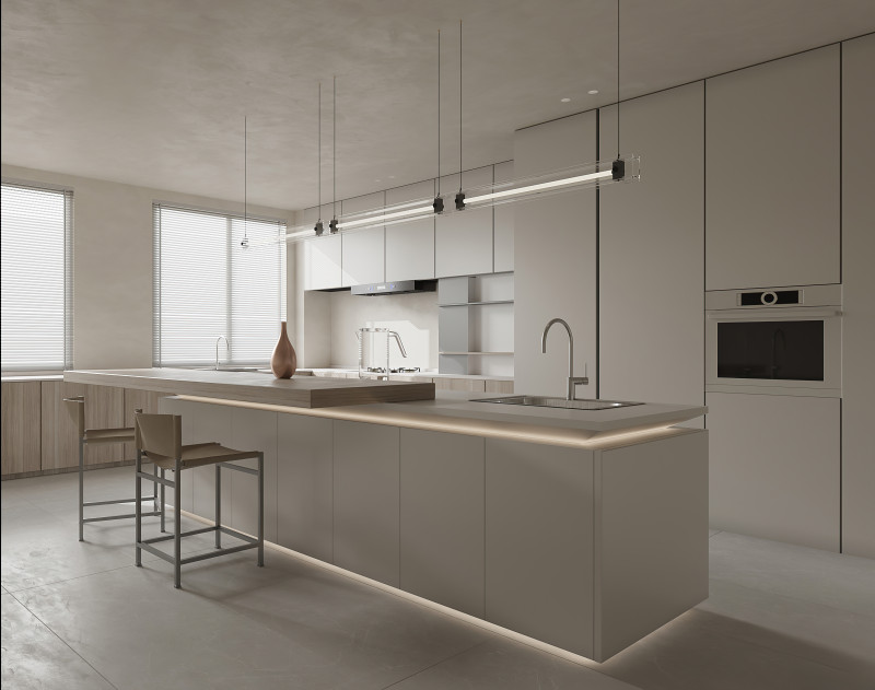 Modern Kitchen25 Model 3D .c4d .max .obj .3ds .fbx .stl .blend