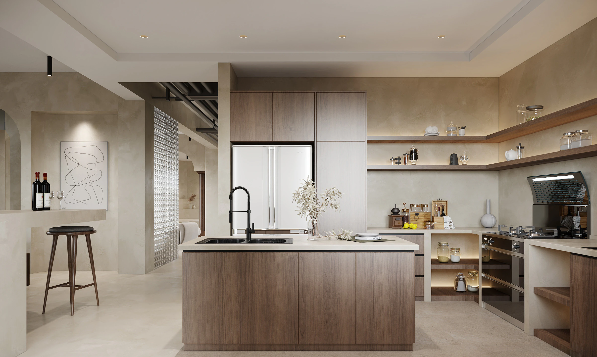 Modern Kitchen26 3D Model .c4d .max .obj .3ds .fbx .stl .blend 
