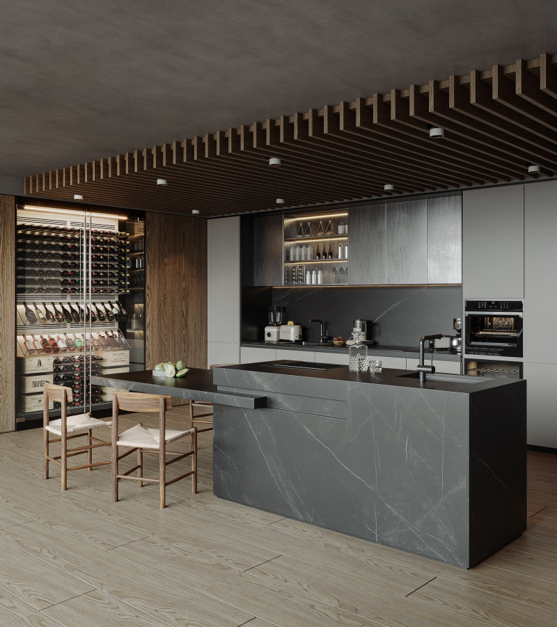 Modern Kitchen27 3D Model .c4d .max .obj .3ds .fbx .stl .blend 
