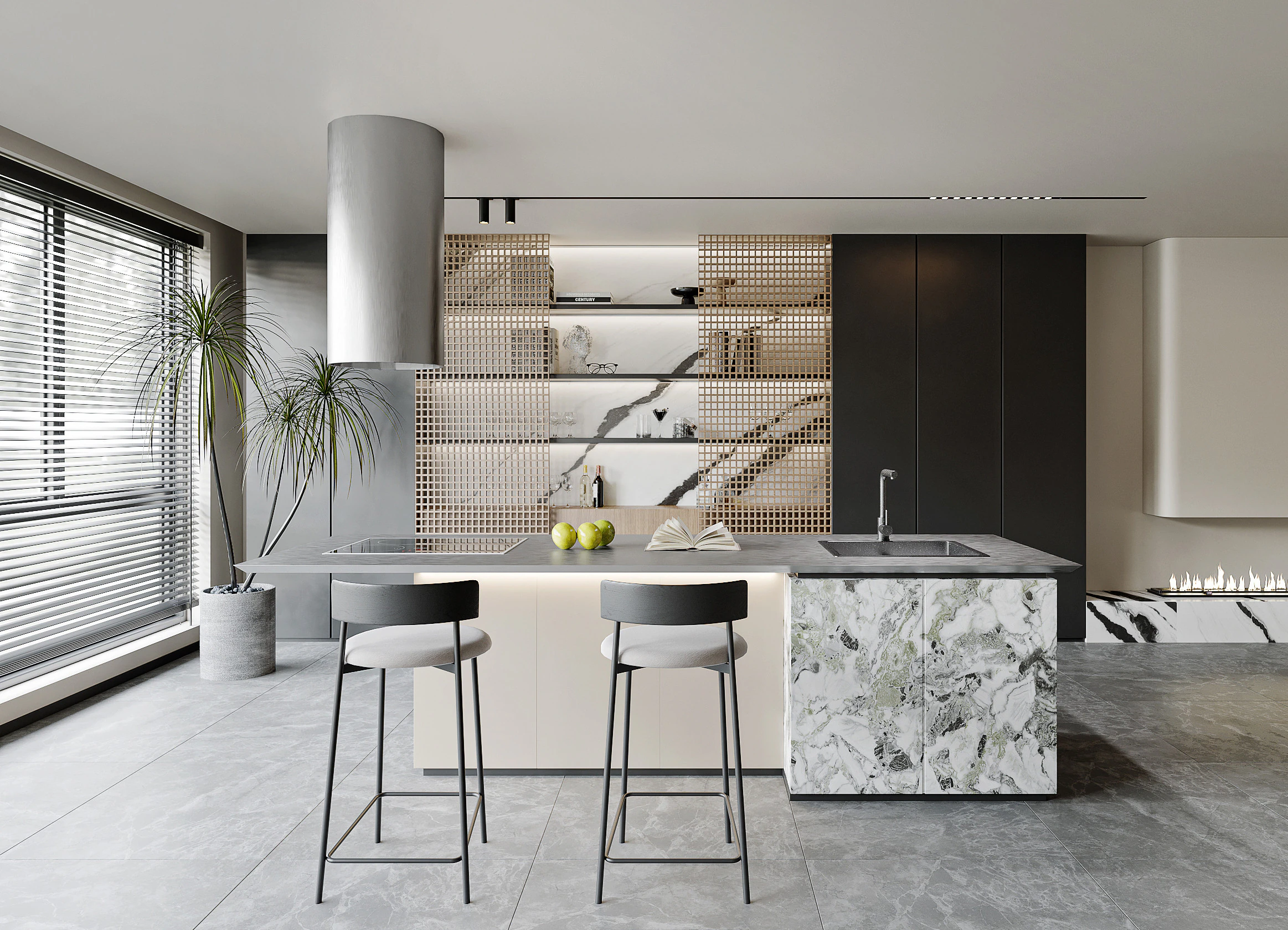Modern Kitchen29 3D Model .c4d .max .obj .3ds .fbx .stl .blend 