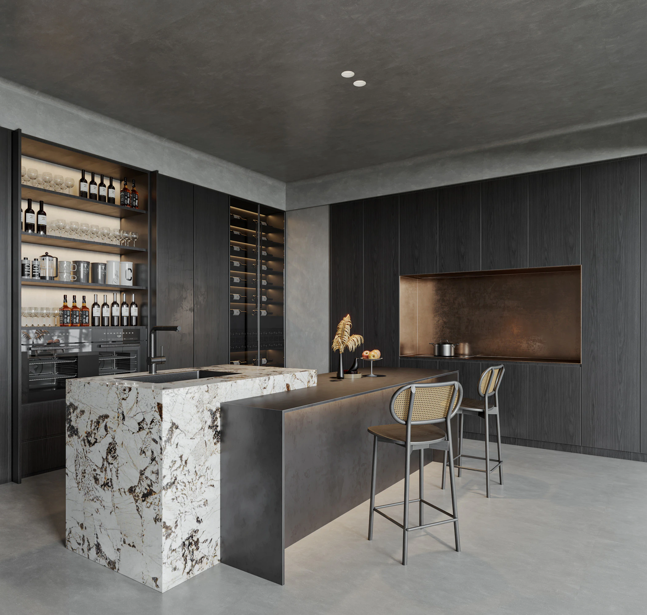 Modern Kitchen37 3D Model .c4d .max .obj .3ds .fbx .stl .blend 