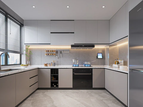 Nowoczesna Kuchnia38 Model 3D