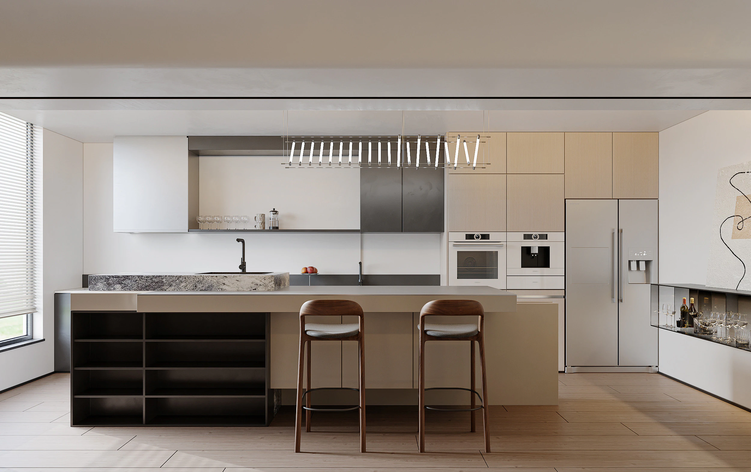 Modern Kitchen39 3D Model .c4d .max .obj .3ds .fbx .stl .blend