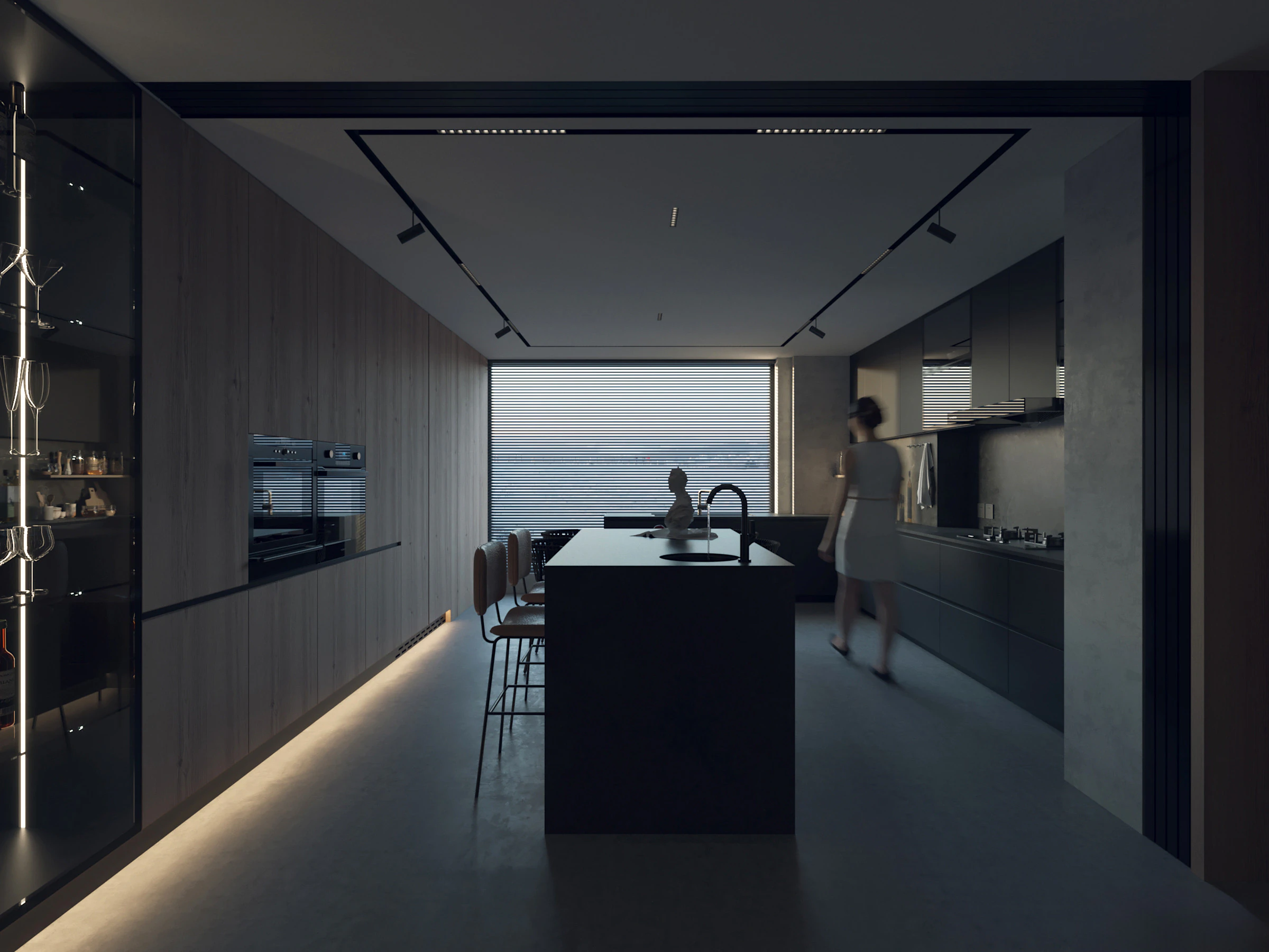 Modern Kitchen40 3D Model .c4d .max .obj .3ds .fbx .stl .blend 