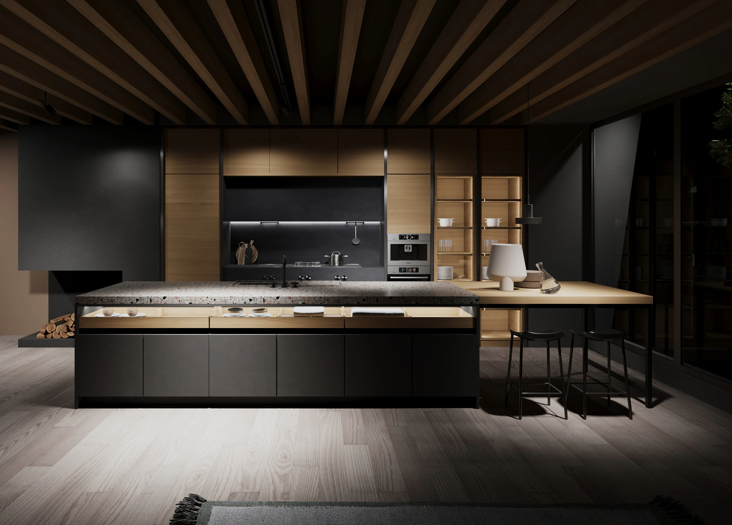 Modern Kitchen45 3D Model .c4d .max .obj .3ds .fbx .stl .blend