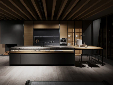 Moderne K&uuml;che45 3D Modell