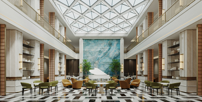 Reception lobby Interior scene3 Modèle 3D .c4d .max .obj .3ds .fbx .stl .blend 
