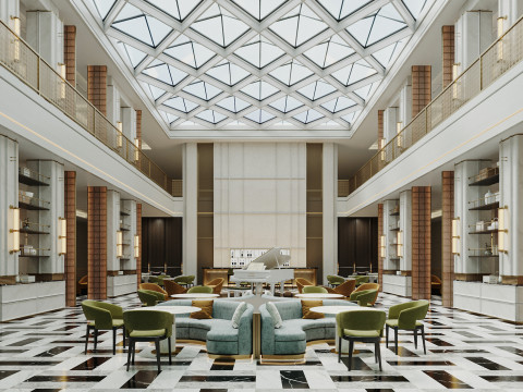Reception lobby Interior scene3 Modèle 3D