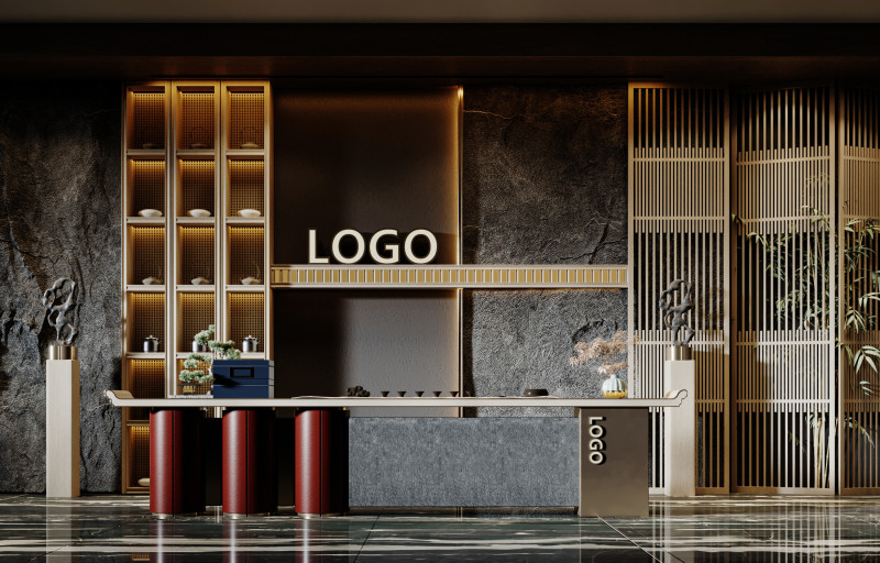 Reception lobby Interior scene5 Modelo 3D .c4d .max .obj .3ds .fbx .stl .blend 