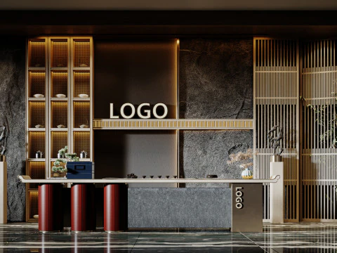 Atrio della reception Scena interna5 Modello 3D