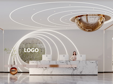 Reception lobby Interior scene7 Modelo 3D