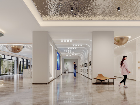 Reception lobby Interior scene7 Modelo 3D