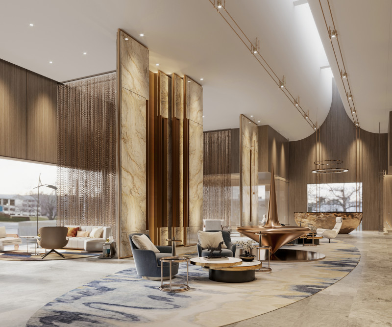 Reception lobby Interior scene8 Model 3D .c4d .max .obj .3ds .fbx .stl .blend