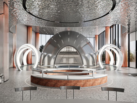 Reception lobby Interior scene9 3D Model