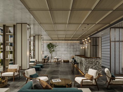 Reception lobby Interior scene13 Modèle 3D